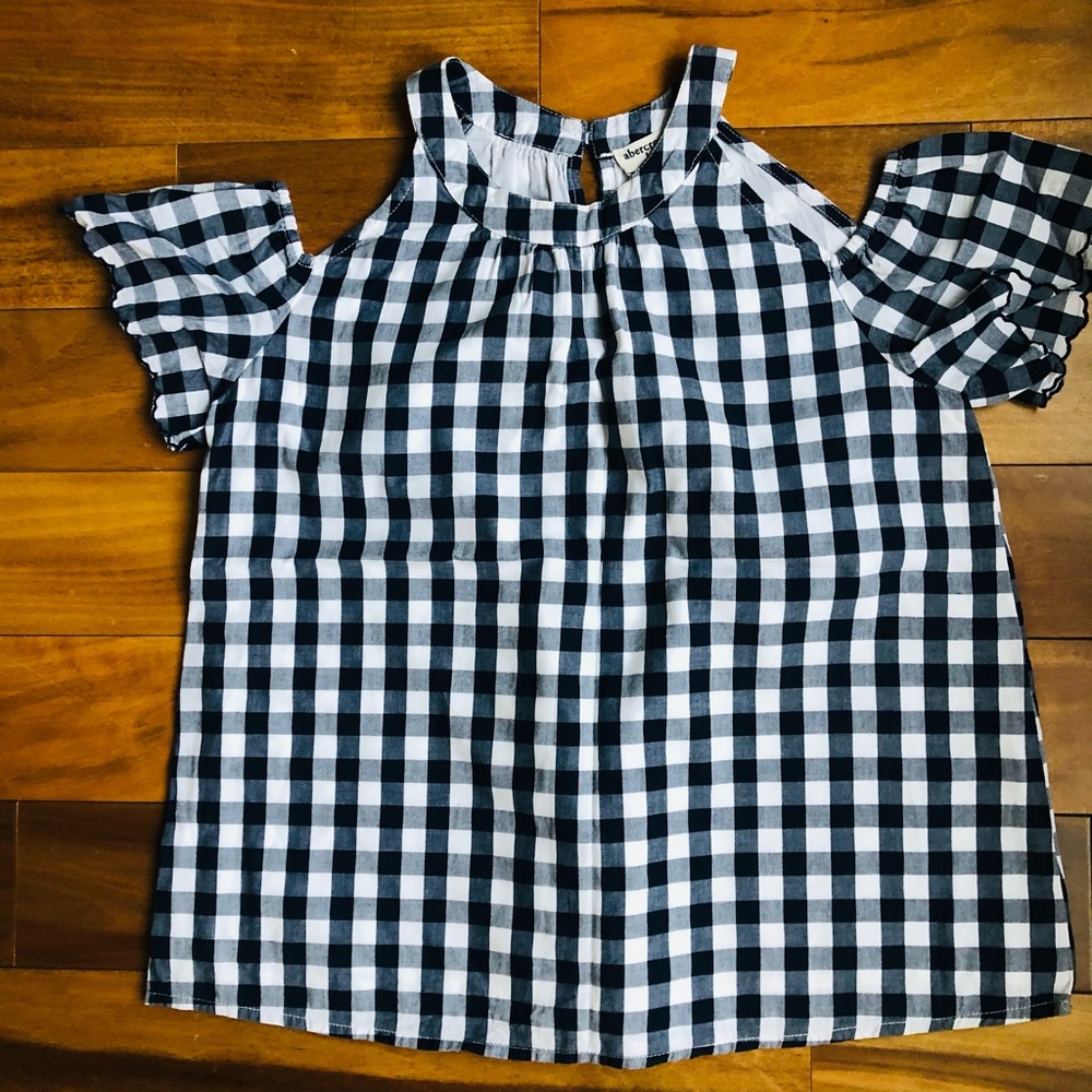 Girls Abercrombie summer top cold shoulder 13/14